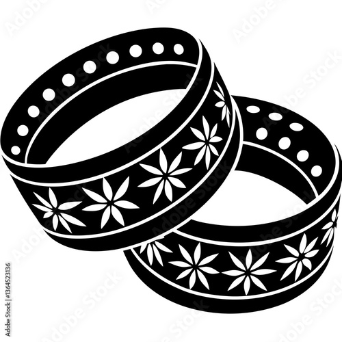 Decorated bangles with Baisakhi motif
