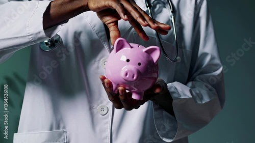 The Doctor with Piggy Bank