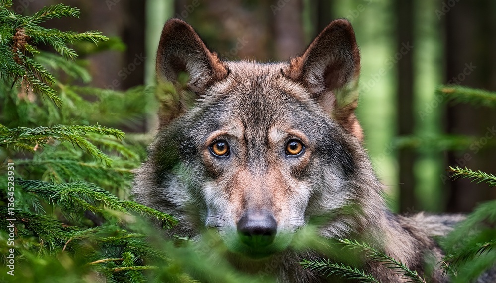 Naklejka premium portrait of a wolf