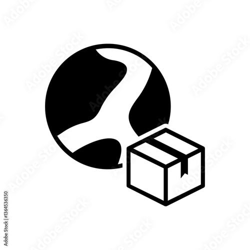 icon logistics, shipping, expeditions, cargo, delivery services, packages, goods. export symbol
