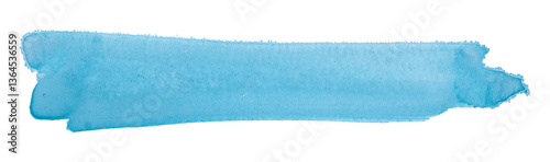 Light blue brush isolated on transparent background