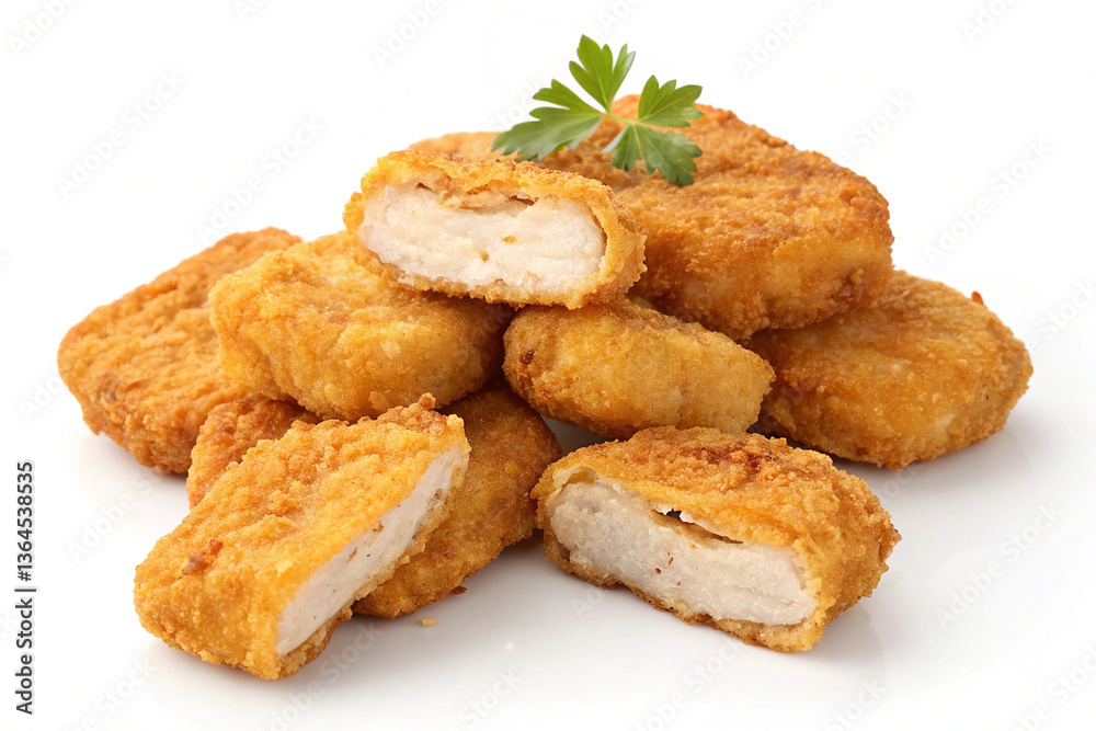 Appetizing nuggets isolated transparent background Appetizing nuggets isolated transparent background