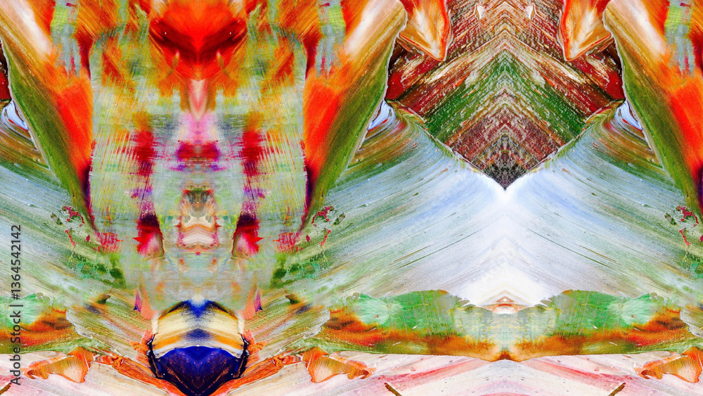 Fototapeta premium Abstract art background . Hand painting artwork on canvas .