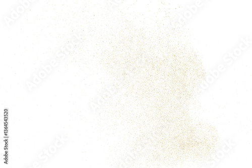 Obraz na płótnie Gold texture pattern on transparent background. Old paper surface. Light golden confetti. Yellow Illustration backdrop. PNG design element. w salonie