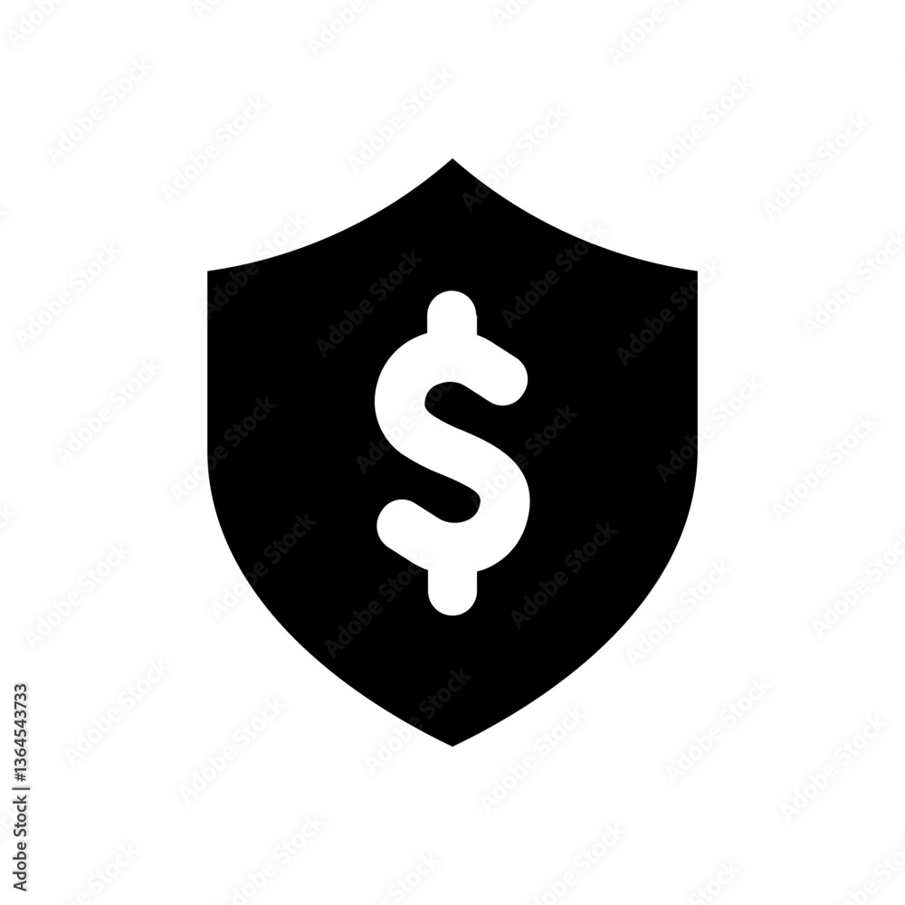 Shield icon featuring a dollar sign symbol representing financial security on a transparent background
Shield icon featuring a dollar sign symbol representing financial security on a transparent background