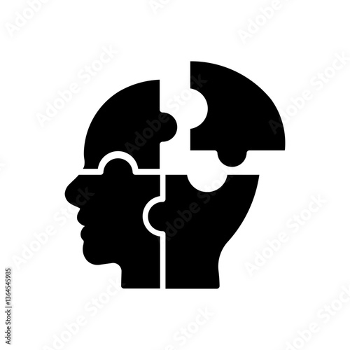 thinking, idea, creativity icon. human head solution glyph solid icon