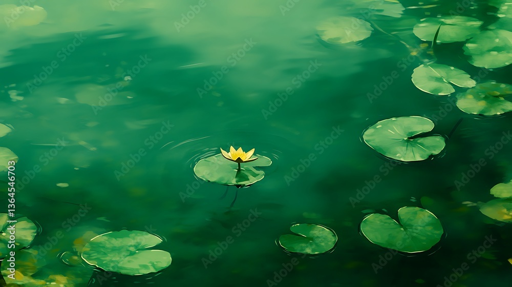 Yellow Water Lily Pond Serenity. Yellow Water Lily Pond Serenity.