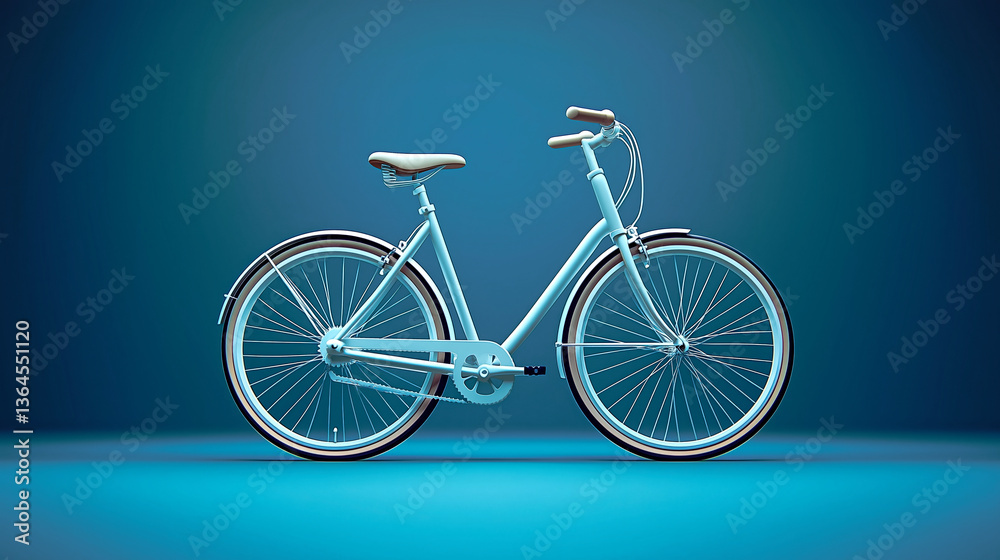 Fototapeta premium A minimalist bicycle icon designed as a modern