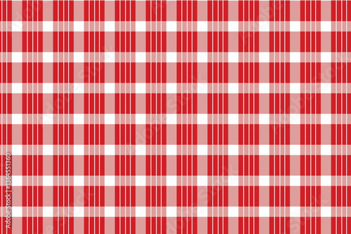 Red and White Checkered Gingham Fabric Pattern