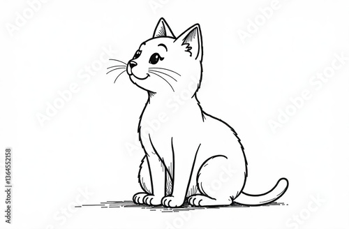 Toon cat coloring page