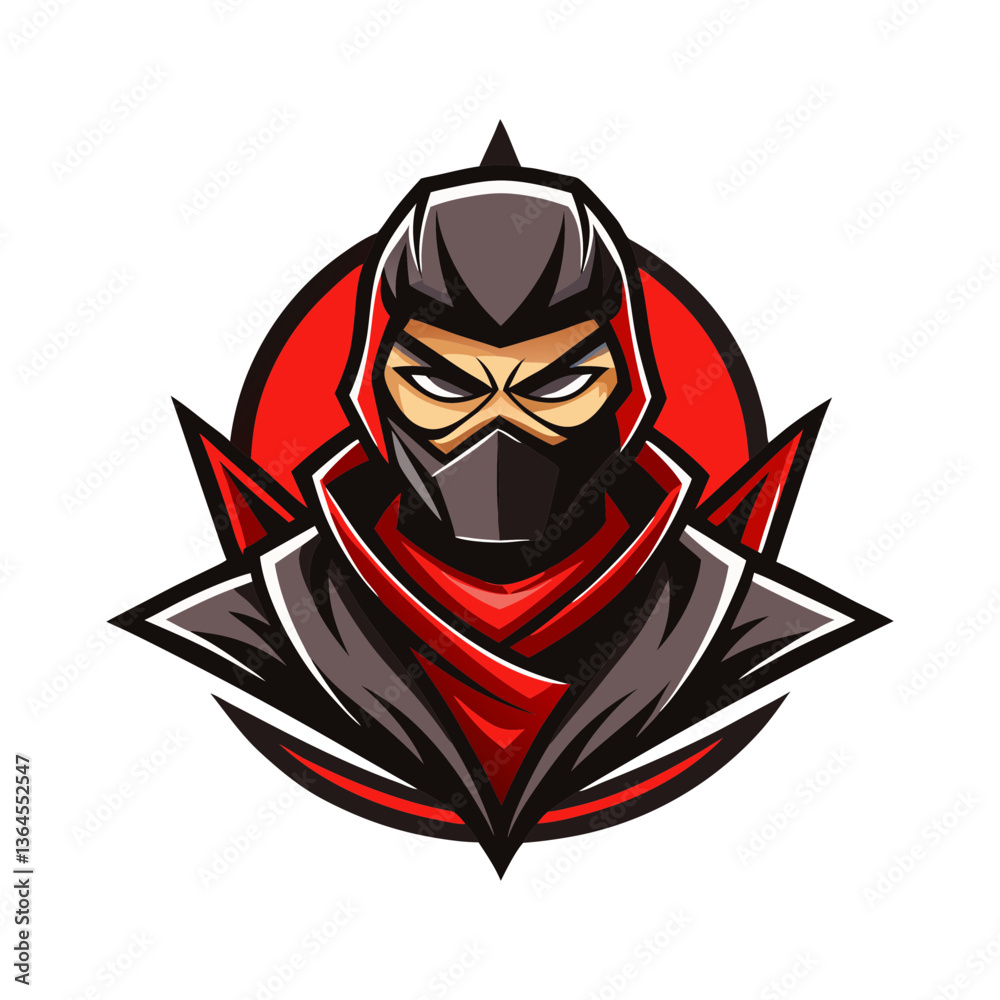 Ninja mascot vector logo illustration Ninja mascot vector logo illustration
