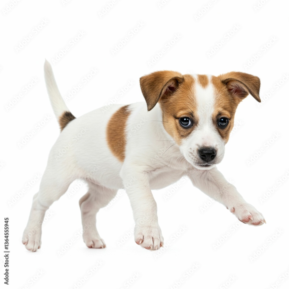 Happy Jack Russell Terrier Puppy Looking Curious. Happy Jack Russell Terrier Puppy Looking Curious.