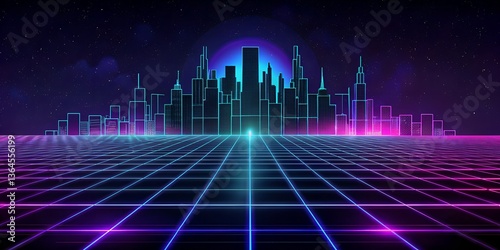 sound wave on blue background