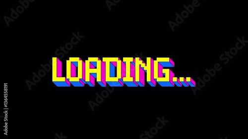 Loading icon pixeled motion