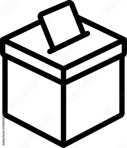 Ballot Box Line Icon