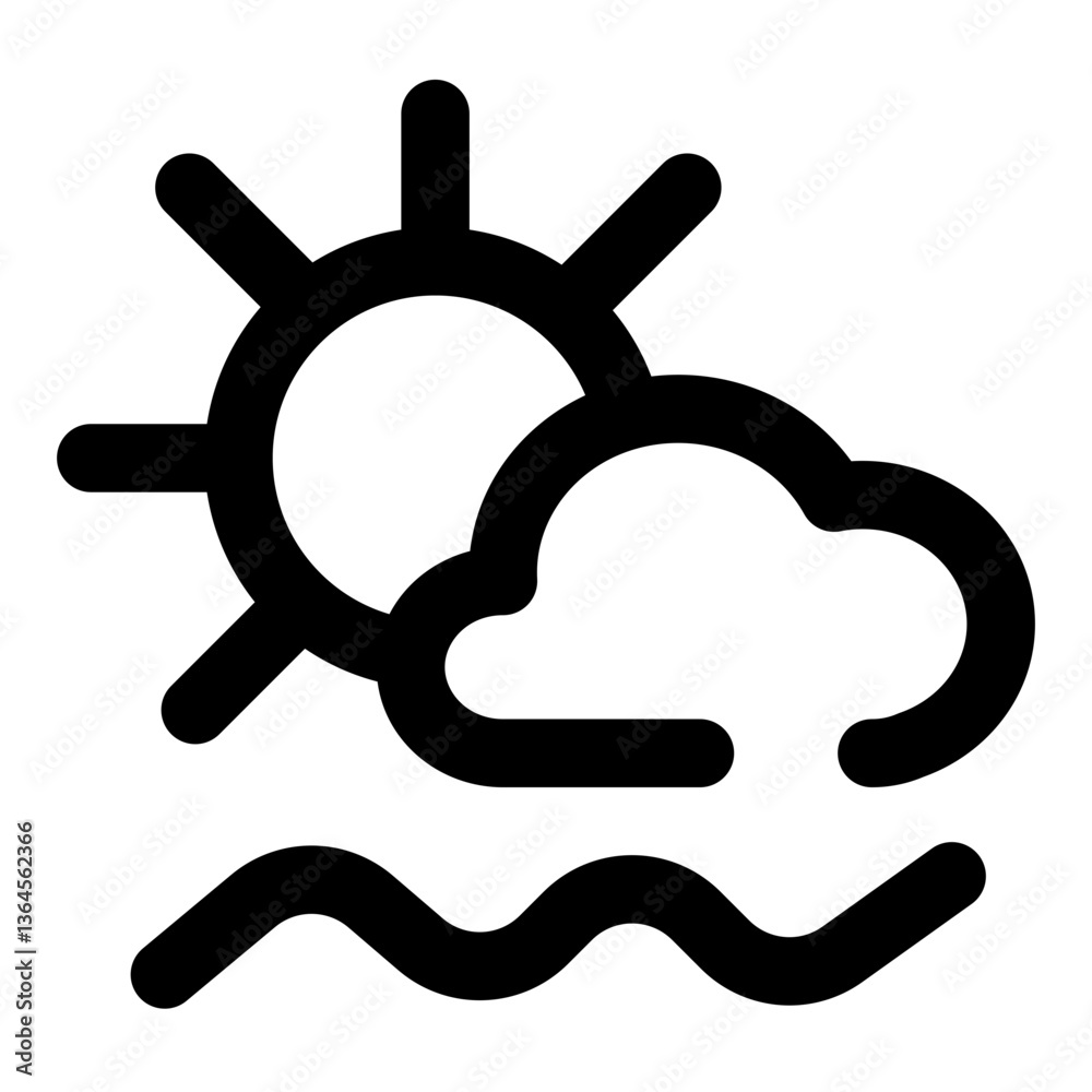 weather dashed line icon weather dashed line icon
