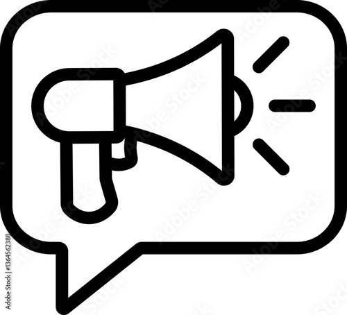 Freedom of Speech Line Icon