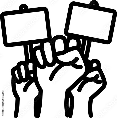 Protest Line Icon