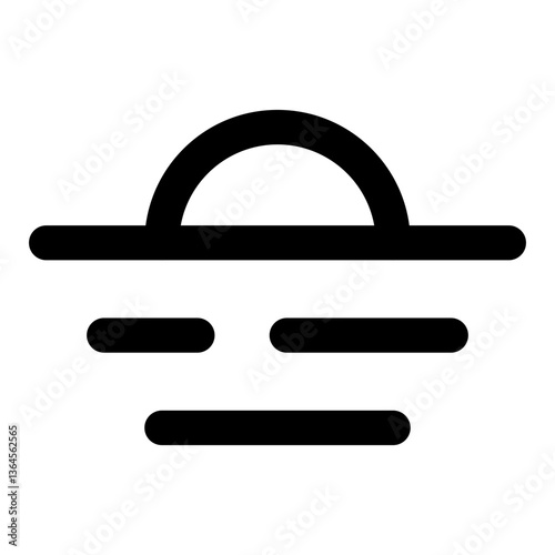 weather dashed line icon