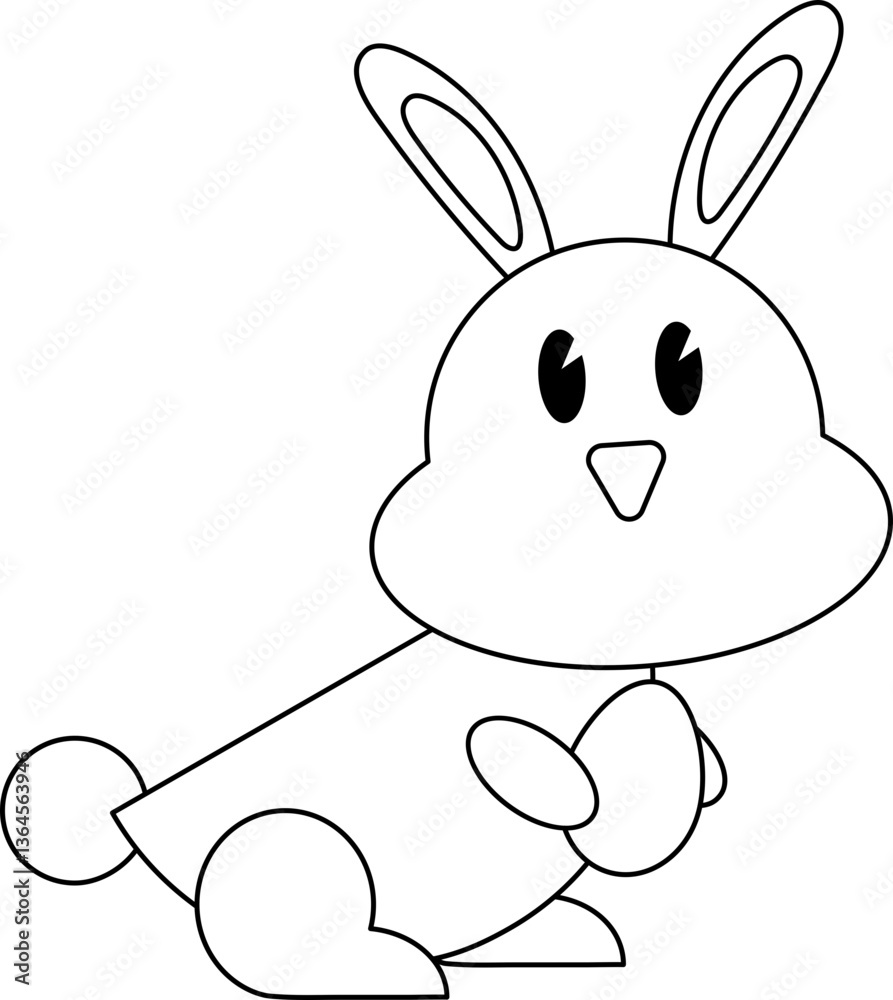 Obraz premium rabbit easter line elementn,ornament,cultur