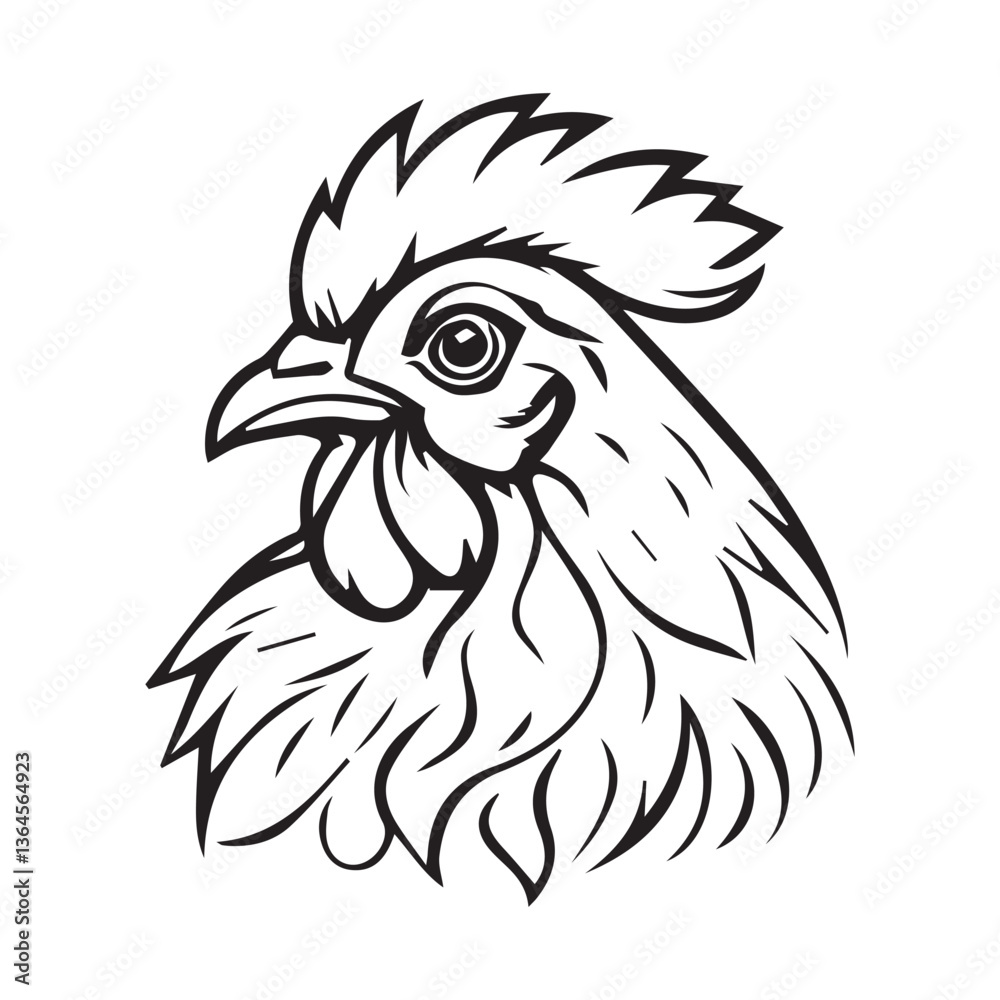 Fototapeta premium rooster isolated on white background
