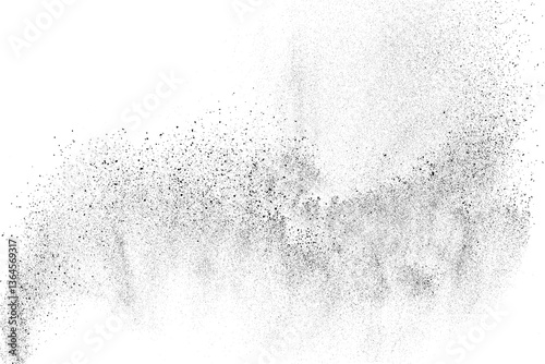 Water texture. Splash effect. Snow overlay. Drops liquid. Grunge pattern. Black explosion on transparent background. PNG format.