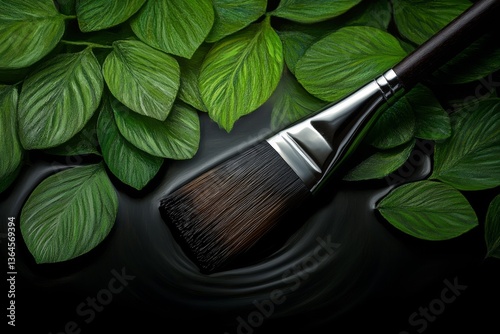 A hyper-realistic close-up of an artist brushstrokes, recreating a vibrant Arles landscape on canvas