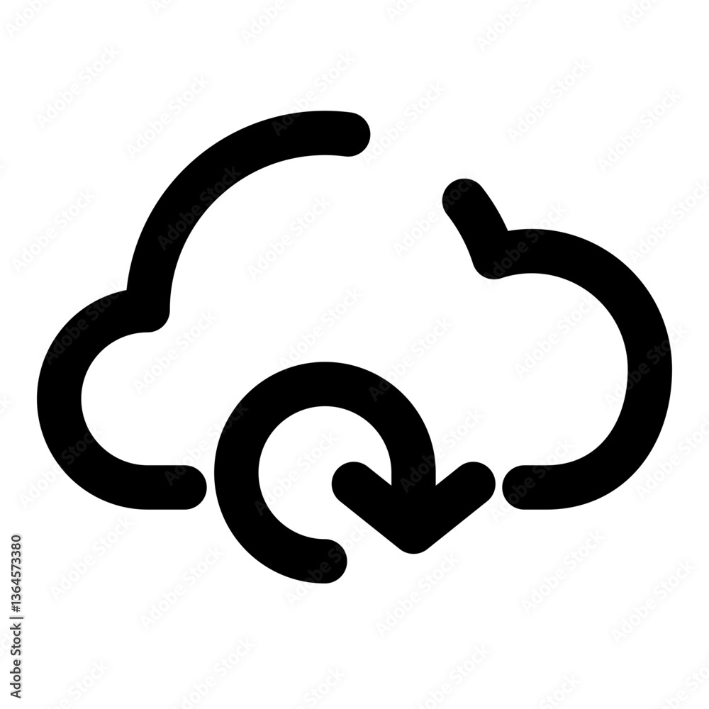 Fototapeta premium cloud computing dashed line