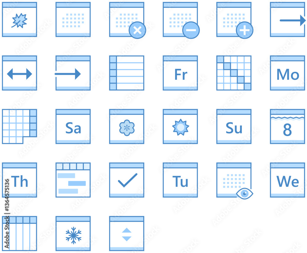 Set of Calendars icons
Set of Calendars icons