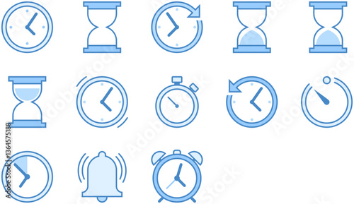 Set of Clocks icons	
