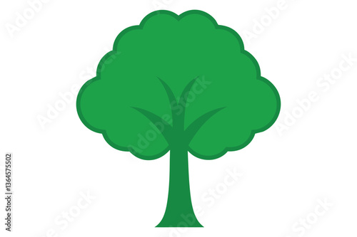 The Essence of Green: A vibrant tree illustration captures the spirit of growth, life, and the environment, symbolizing nature's beauty in a simple and inviting design.