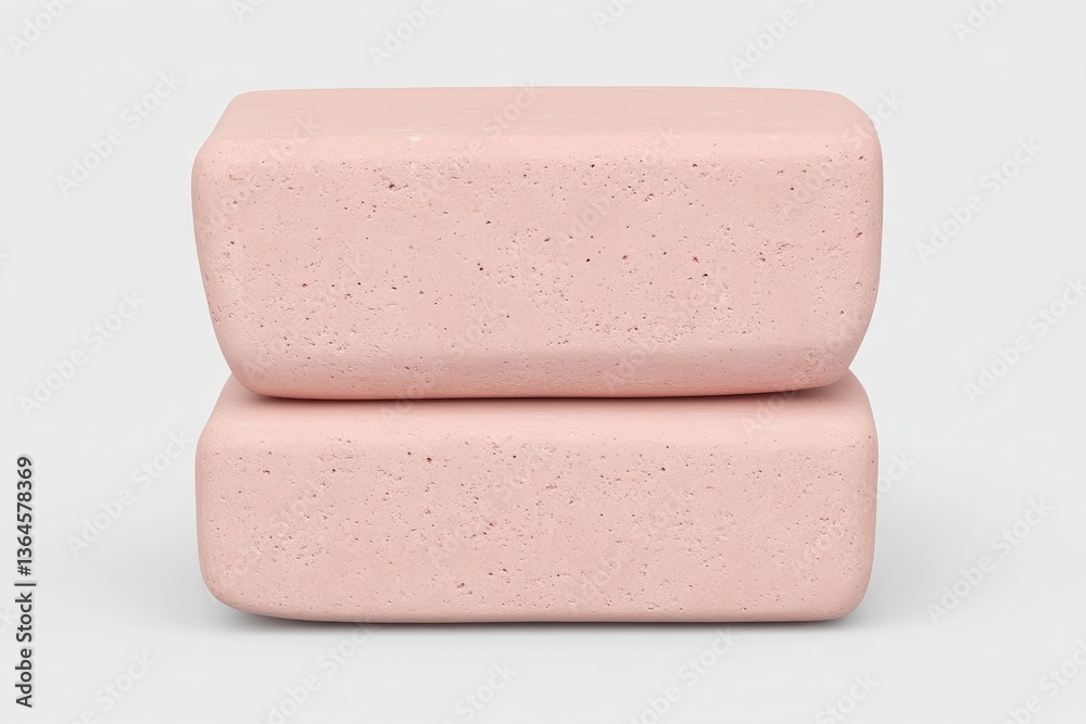 Two stacked rectangular pink blocks