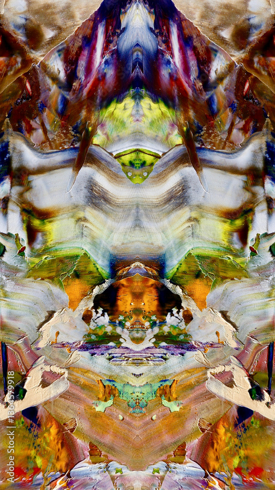 Fototapeta premium Abstract art background . Hand painting artwork on canvas .