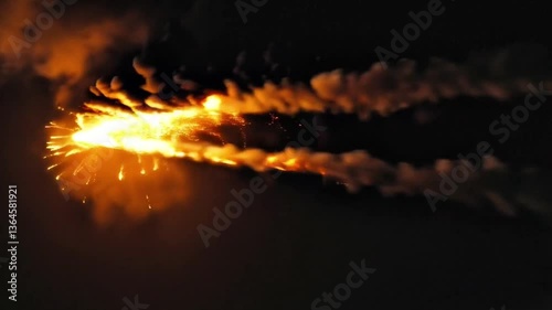 Realistic Cinematic Explosion Effect | Fiery Blast with Smoke, Sparks, and Debris | VFX Element