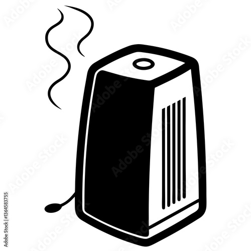 electric heater isolated on white
