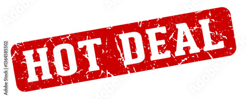 hot deal rectangular sign. hot deal stamp