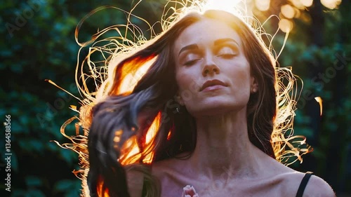 The Woman with Flowing Hair