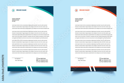 Letterhead template design, corporate, modern, professional latter head template design. Business template vector illustration. Doctors latter pad.