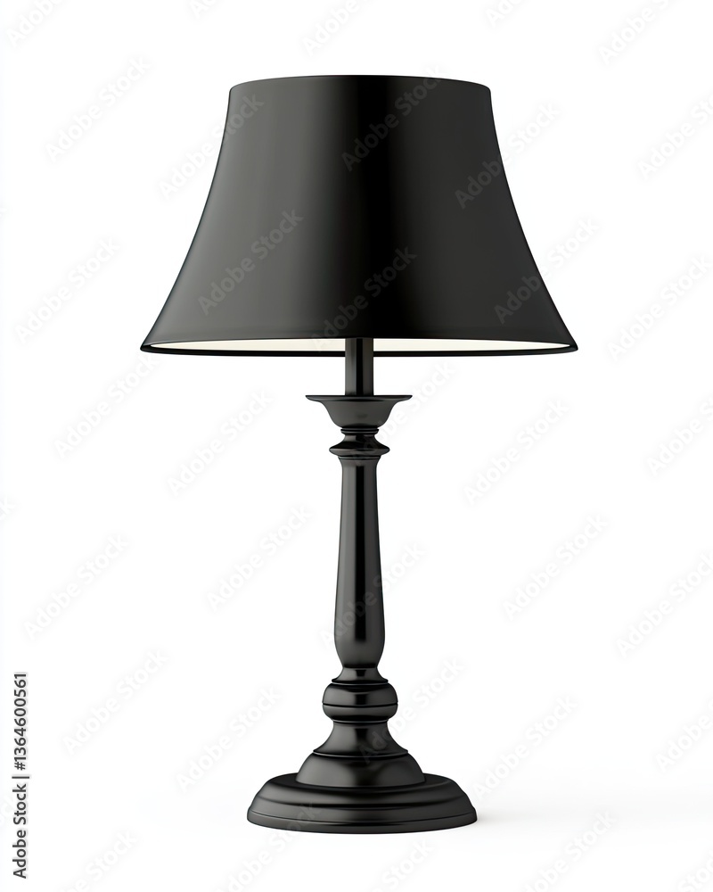 Elegant black table lamp with a classic design Elegant black table lamp with a classic design