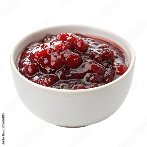 Jars with freshly homemade cherry jam sour cherry jam