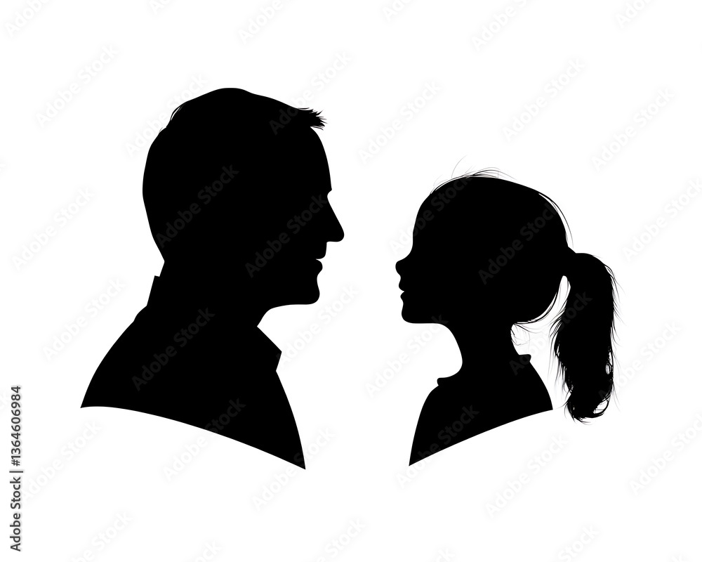 Father and Daughter Silhouettes Father and Daughter Silhouettes