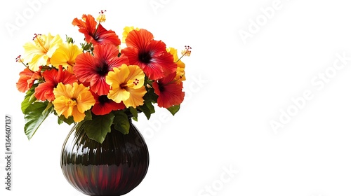 Wallpaper Mural floral, bouquet, pink, yellow, vase, spring, gift, flowers, blossom, arrangement, bloom, vibrant, colorful, petals, nature, decoration, present, festive, celebration, romantic, elegant, freshness, bot Torontodigital.ca