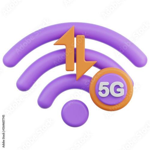5G Wifi Connection 3D Illustration