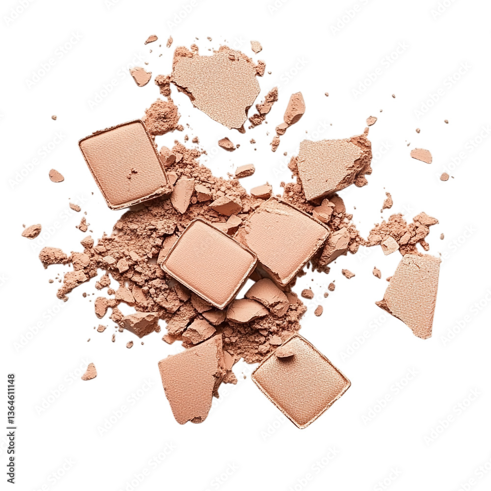 Fototapeta premium Broken Milk Chocolate PNG – Scattered Pieces and Crumbs for Sweet Confectionery and Food Branding