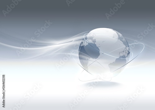 abstract background with globe. globe with grey background. best wallpaper background for business and technology.