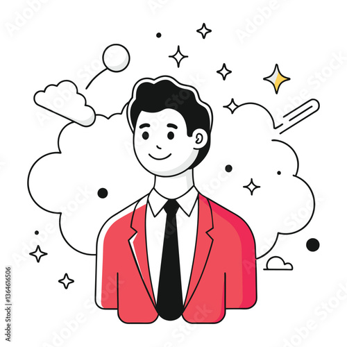 Confident Businessman with Inspiring Ideas