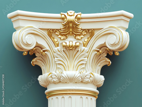 Decorative architectural column highlighting ornate design details