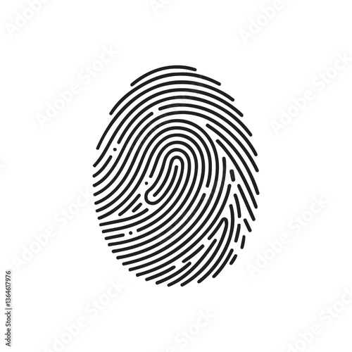 fingerprint or thumbprint isolated