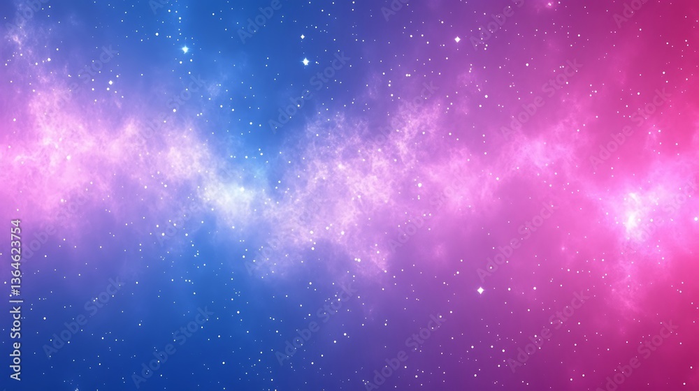 Fototapeta premium Pink and blue nebula cosmic background.