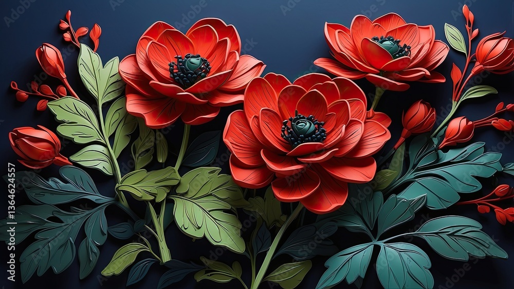 A vibrant illustration of two large, A vibrant illustration of two large,